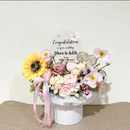 Bloom Box Akrilik Ucapan Wedding Hulu Sungai Tengah